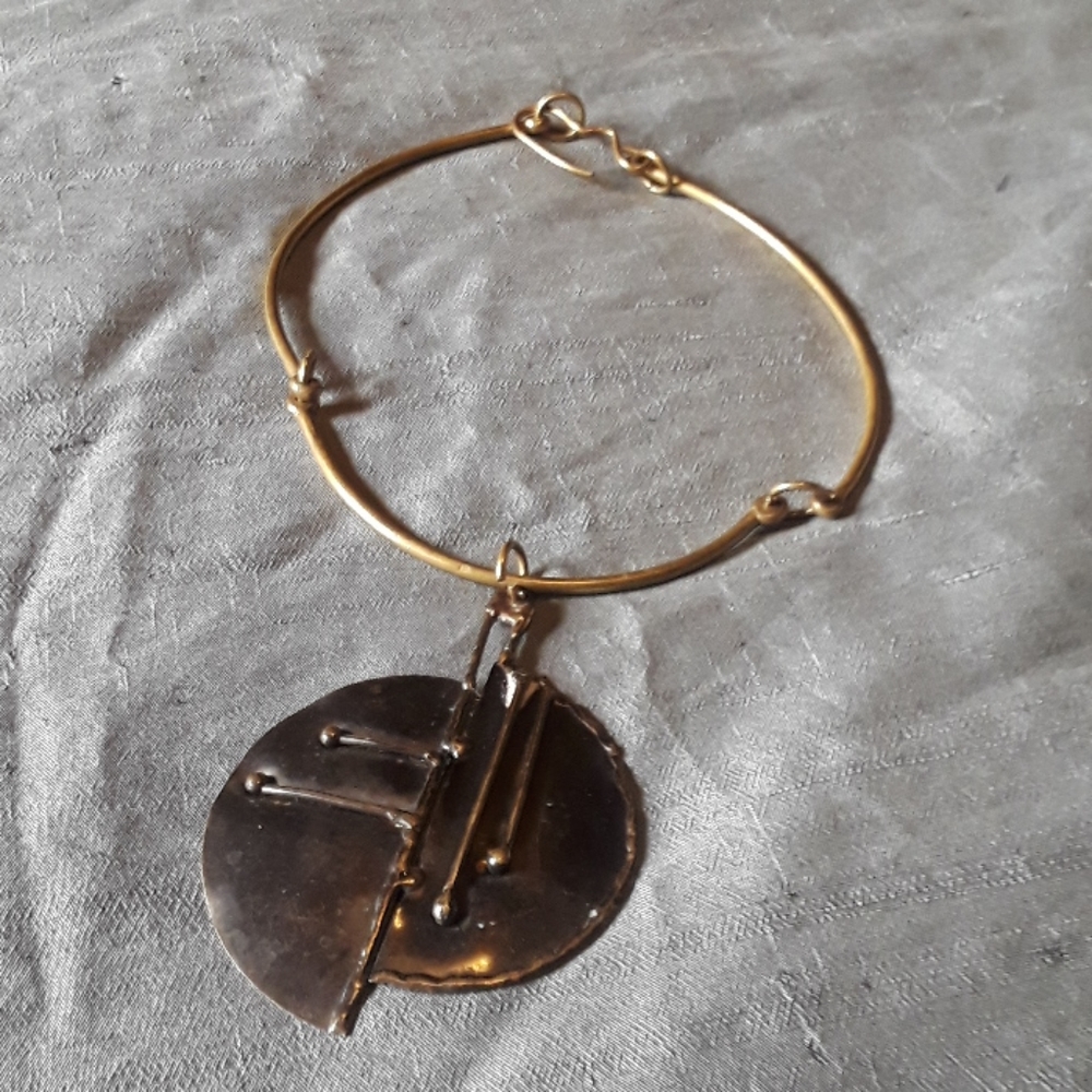 Handmade brass necklace